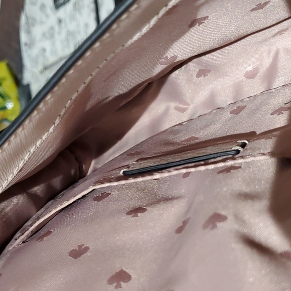 KATE SPADE CAMERON CONVERTIBLE  ROSSBODY BAG CREAM IVORY BLACK GOLD CHAIN - Picture 10 of 11